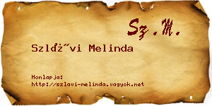 Szlávi Melinda névjegykártya