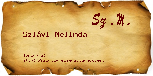 Szlávi Melinda névjegykártya